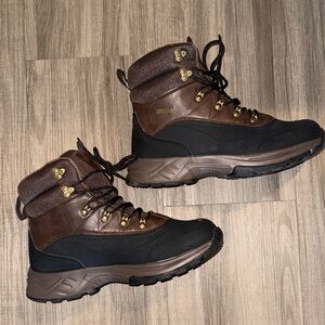 Men's Waterproof Brown and Black Boots